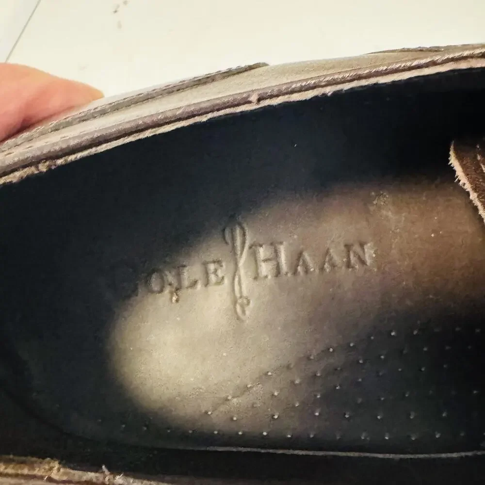 Cole Haan Dark Brown Leather Cap-Toe Oxfords